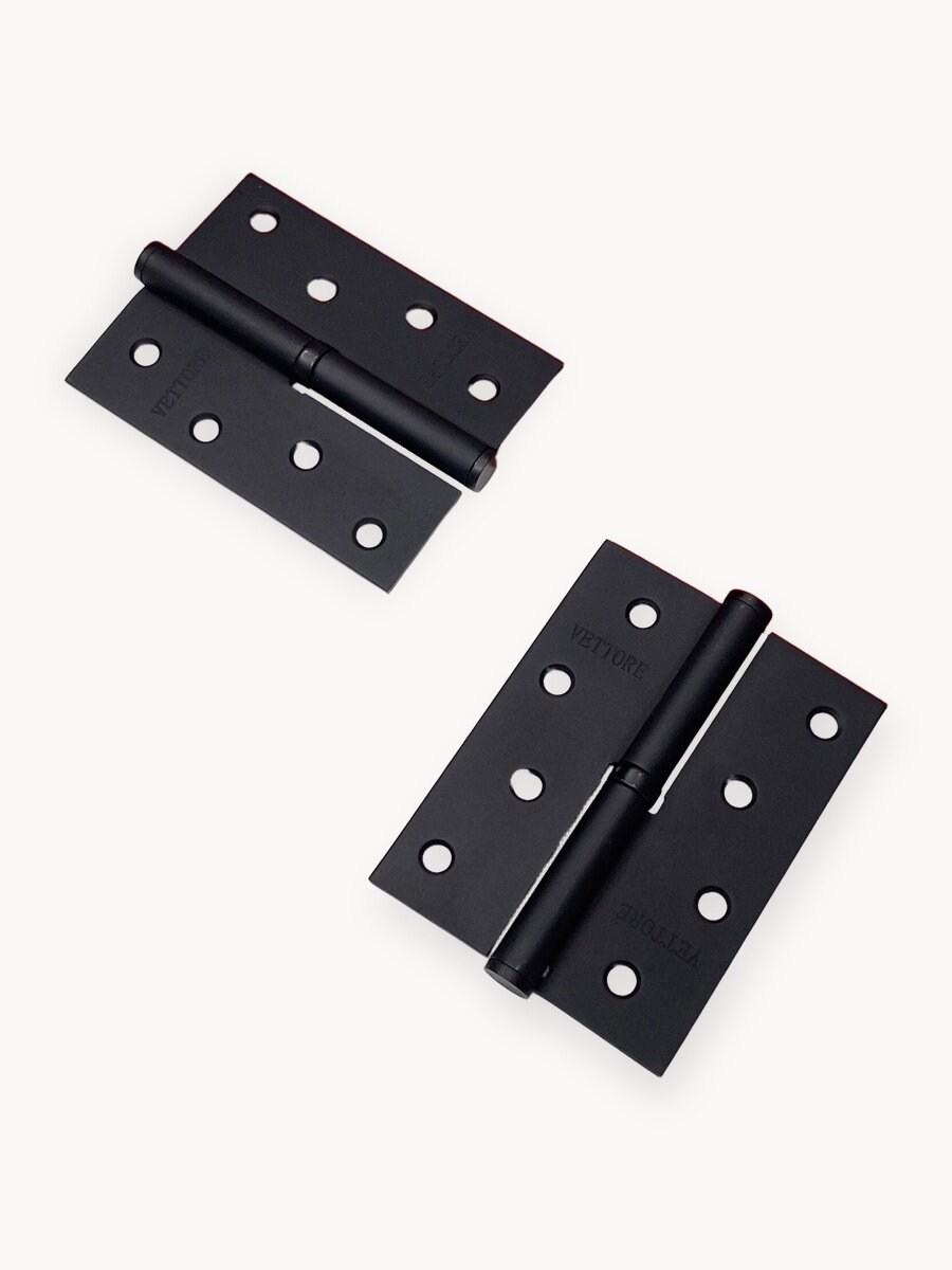 Петли дверные съемные для входных и межкомнатных дверей Правая Черный матовый