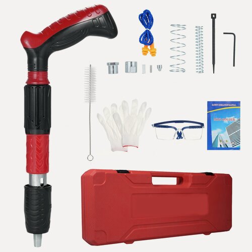 Изображение товара Mini Silent Fastener Concrete Nail Shooter Kits, 5 Speed Adjustable Manual Steel Fastening Tool, Wall Power Portable Shooting Machine for Home DIY Woodworking Cement