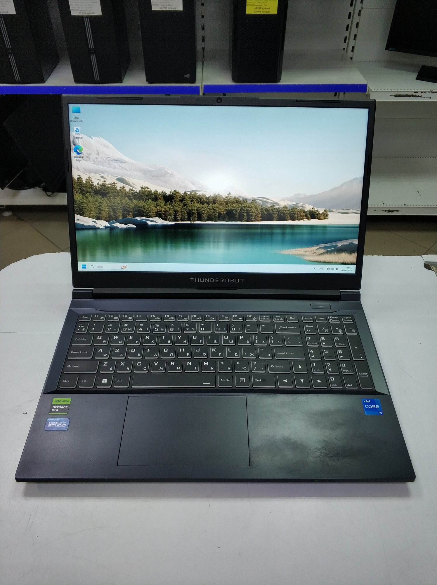 15.6" Ноутбук Thunderobot 911S Core; Intel Core i5-12450H,8x4.4Ghz; RAM 16Gb DDR4; SSD NVMe: 512Gb; Nvidia GeForce RTX3050, 4Gb