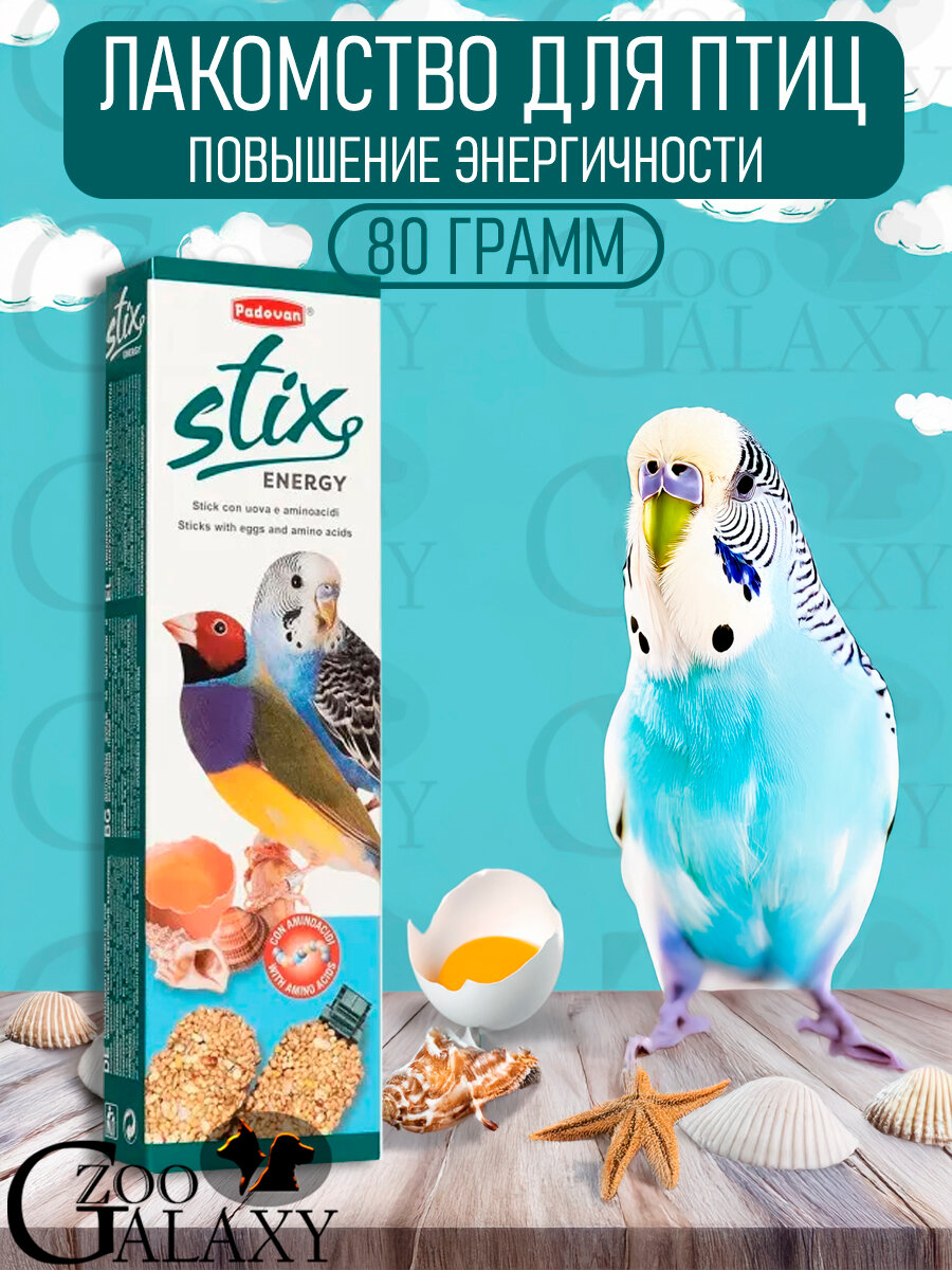 PADOVAN Stix Energy лакомство для птиц повышение энергичности 80 г