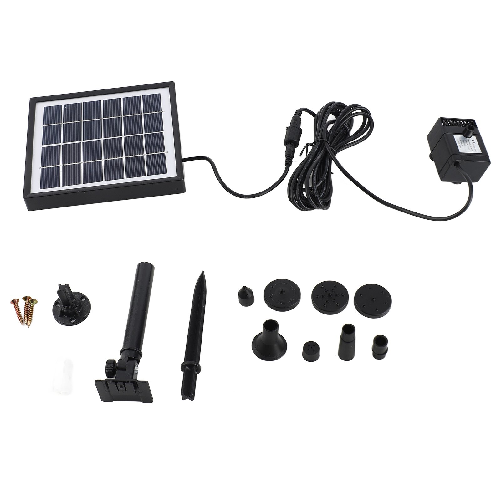 6V 1.5W Solar Water Pump 6 Modes 160L/h 50cm Lifting Height with 8 Nozzles Fountain