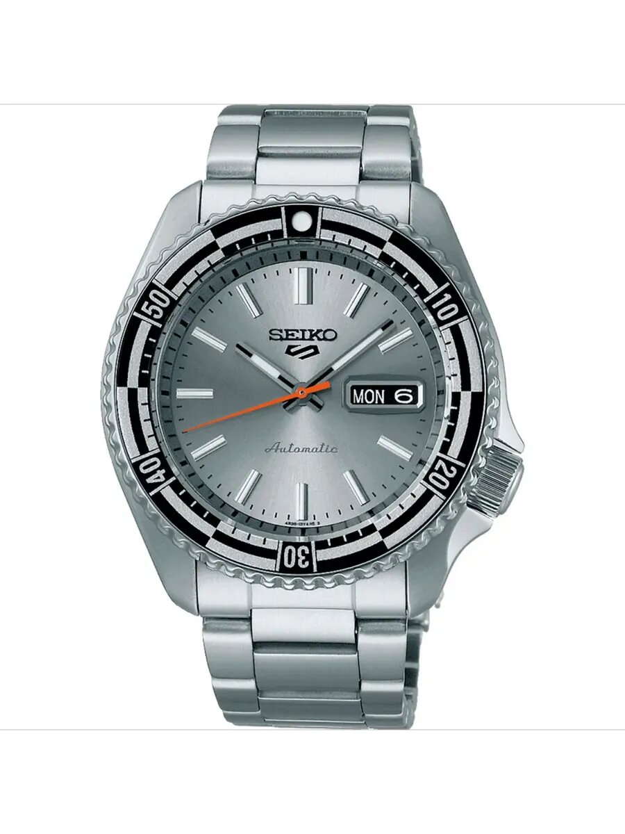 Наручные часы SEIKO 5 Sports, серебристый гильоше