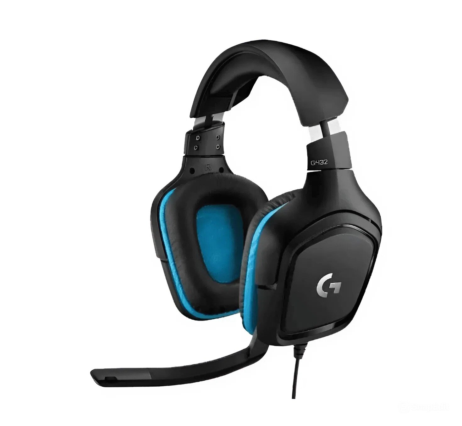 Проводная гарнитура Logitech G432, 7.1 звук, 50 мм динамики, 3.5 мм + USB, чёрно-синяя