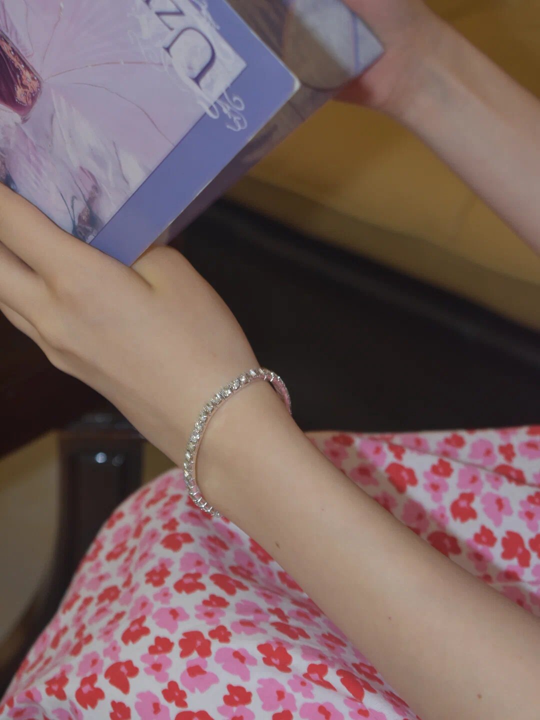 Эластичный браслет, размер 18 см, размер one size, диаметр 18 см, серебряный/серый — фото 1