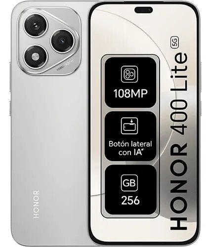 Смартфон Honor 400 Lite, 8GB/256GB, AMOLED 120Hz, IP65, защита от воды и пыли, цвет серебристый — фото 1