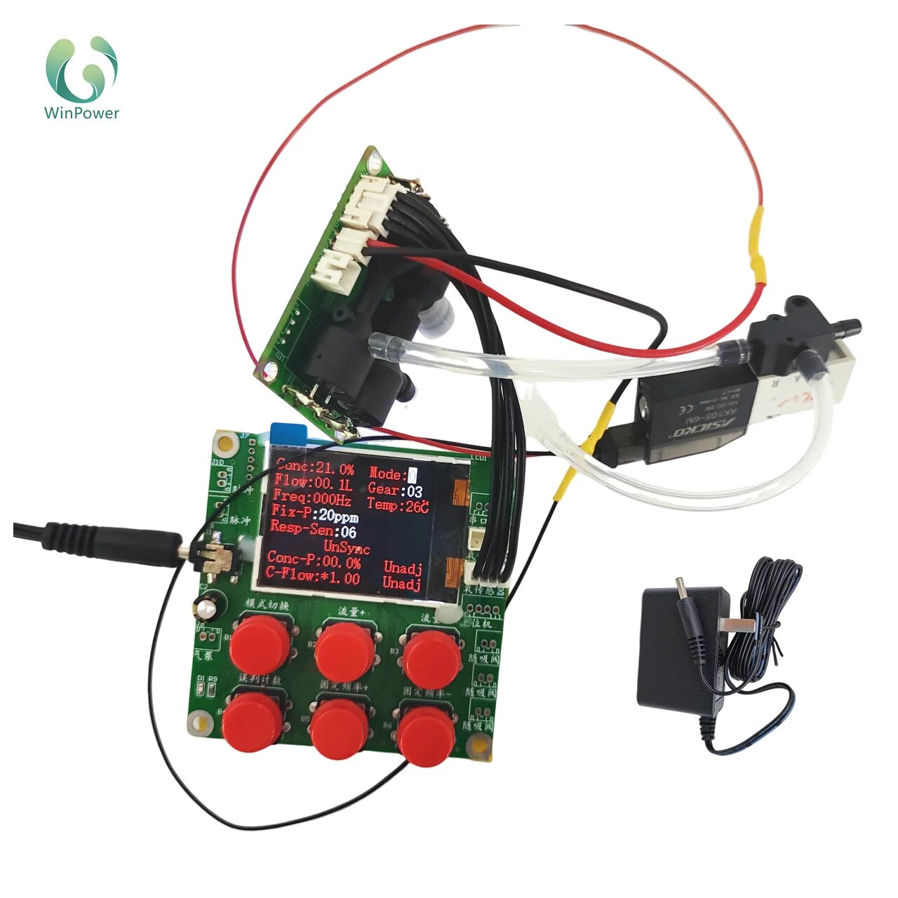 OCS-3FS Новые запатентованные продукты в США, контроль объема одной вентиляции для увеличения скорости использования кислорода, ультразвуковой датчик кислорода, цена, OCS-3FS and LCD PSU