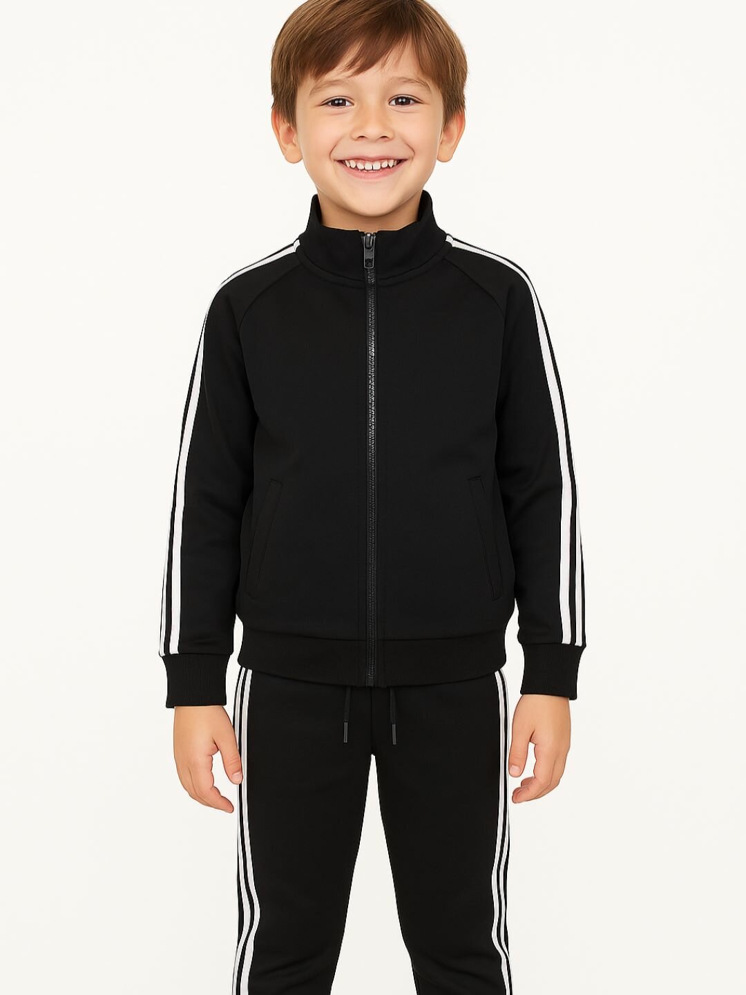 Костюм спортивный , размер 134, черный — фото 1