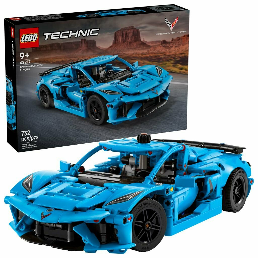 Конструктор LEGO Technic Chevrolet Corvette Stingray Blue 42217, 732 детали, от 9 лет