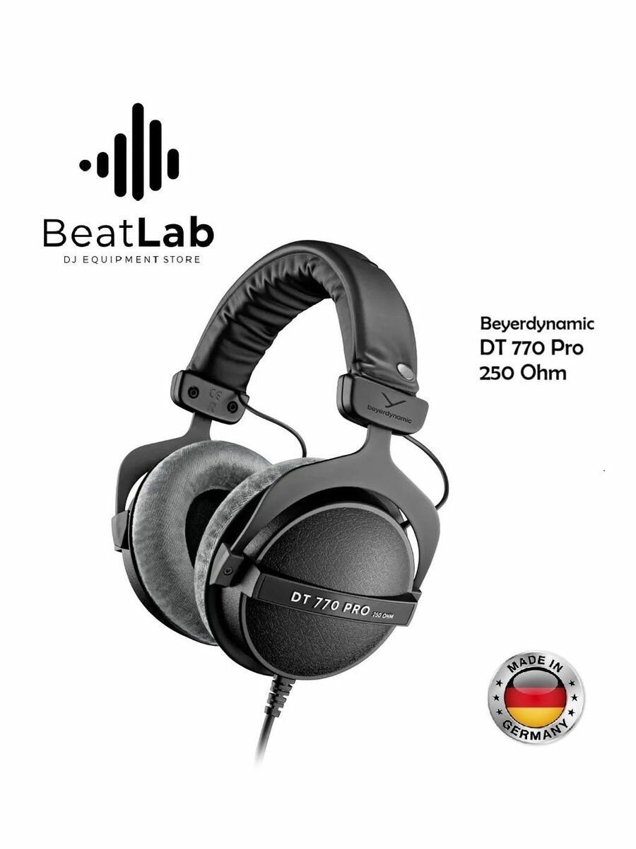 Студийные наушники Beyerdynamic DT 770 Pro 250 Ohm черный
