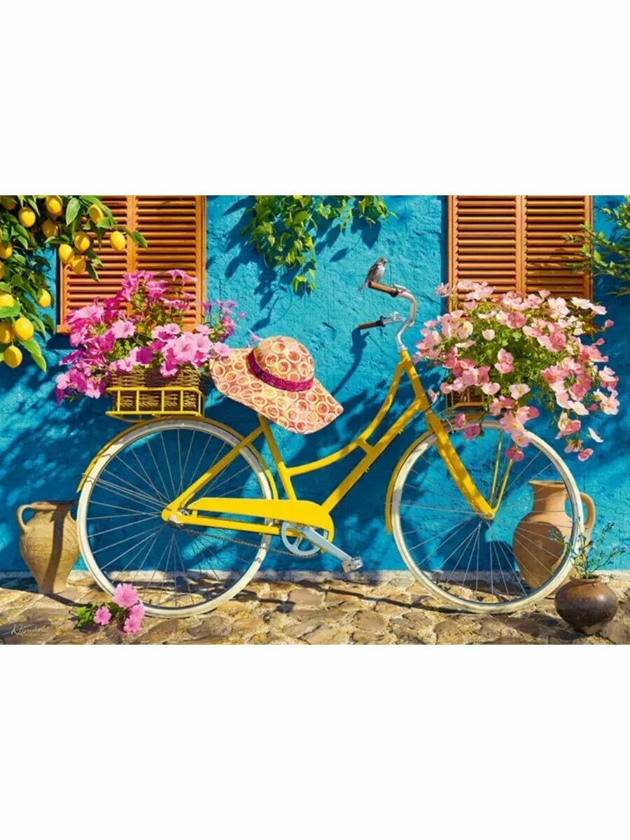 Пазл для взрослых 1000 элементов Желтый велосипед