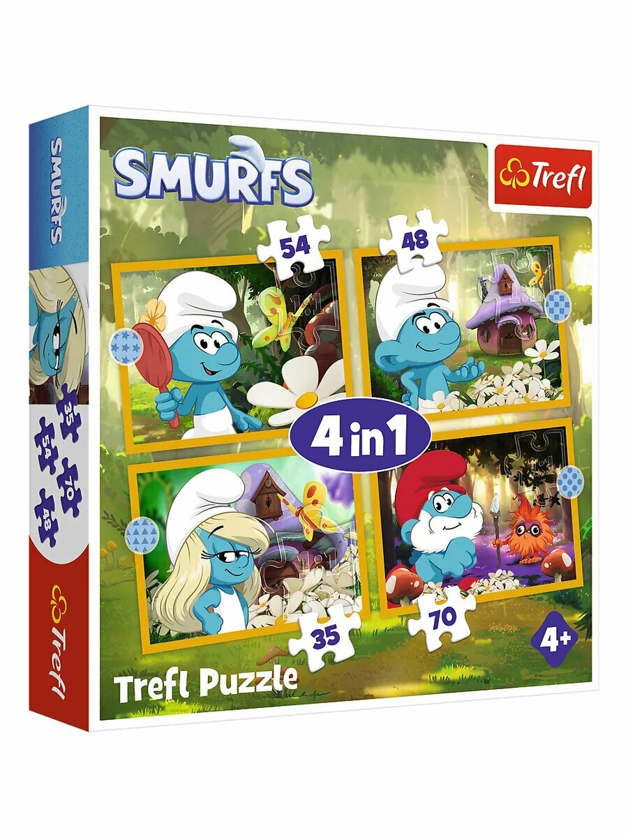 Жизнь в деревне смурфиков, 35х48х54х70 деталей,