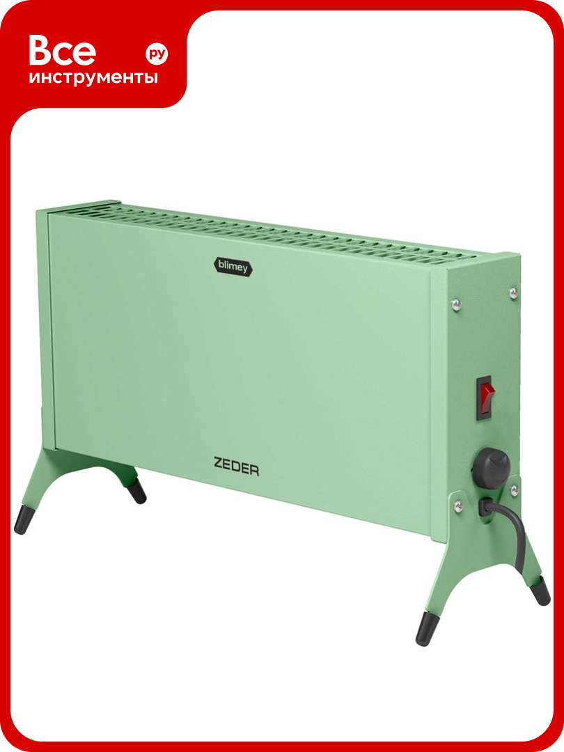 Электрический конвектор Zeder серия Blimey механическое управление 10MX-12 GREEN