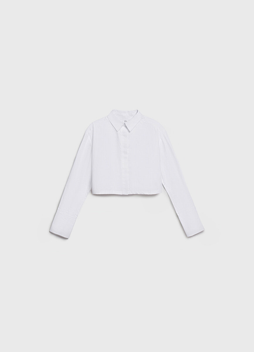 Школьная рубашка O'STIN размер 140 молочный