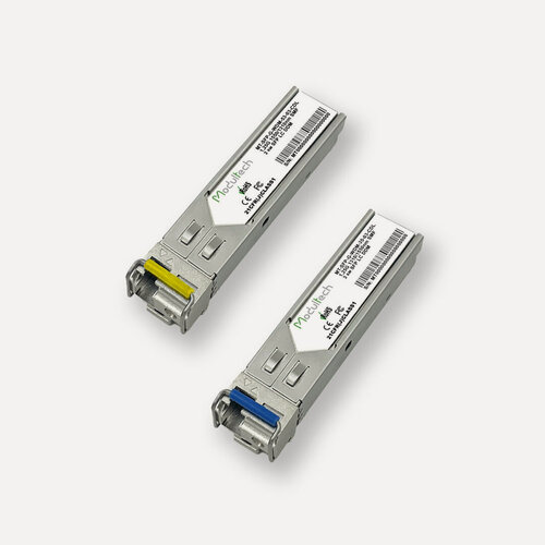 Изображение товара Комплект SFP WDM 1,25 Гбит/с, 3 км, 1310 | 1550 нм, LC, SMF, DDM
