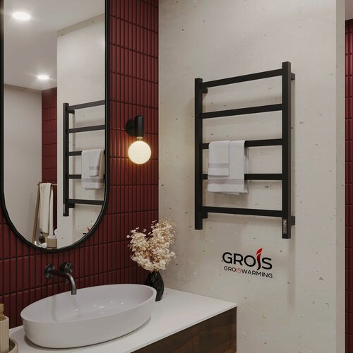 Изображение товара Полотенцесушитель электрический Амиго GR-129 500x800 черный универсальный