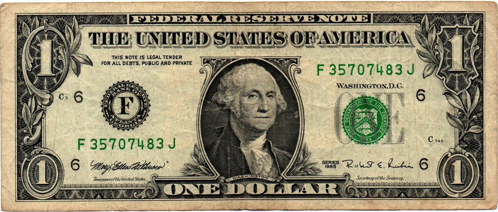 Доллар 1995 год США 835707483