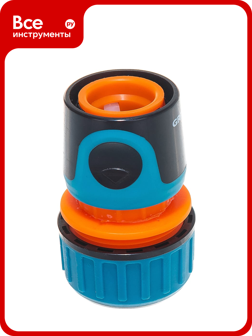 Соединитель быстросъёмный с автостопом для шланга PROLine TC-34A 3/4" Grinda 8-426430_z01