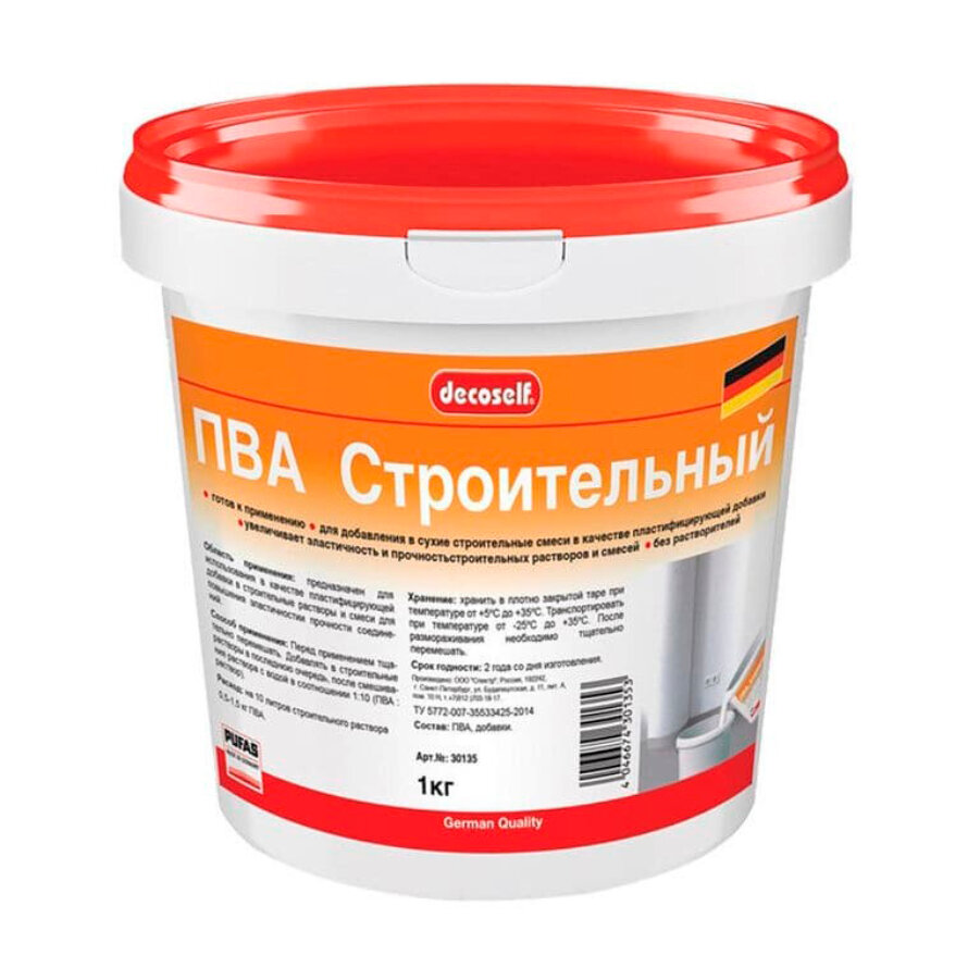 Декоселф пластификатор на основе ПВА бесцветный ведро (1кг)