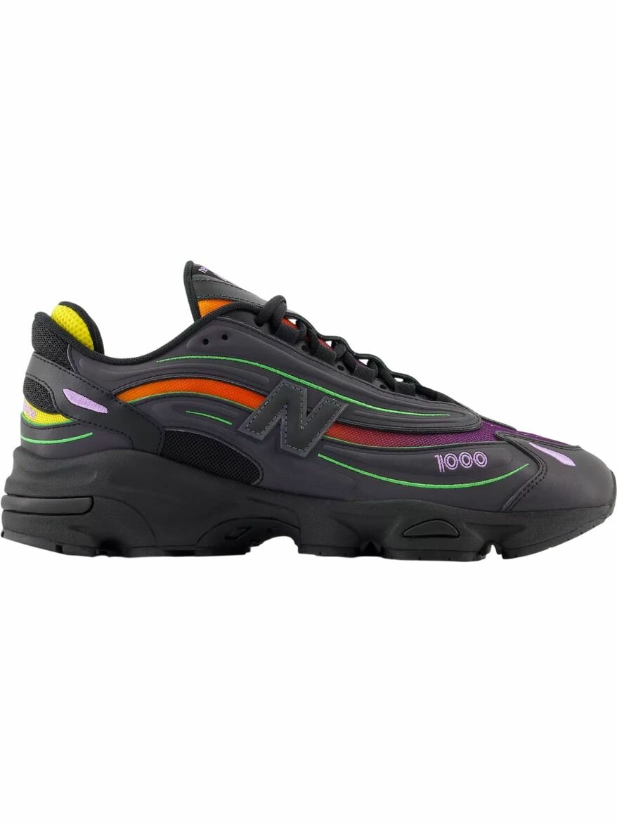 Кроссовки New Balance 1000, полнота F, размер 12 US, черный/фиолетовый