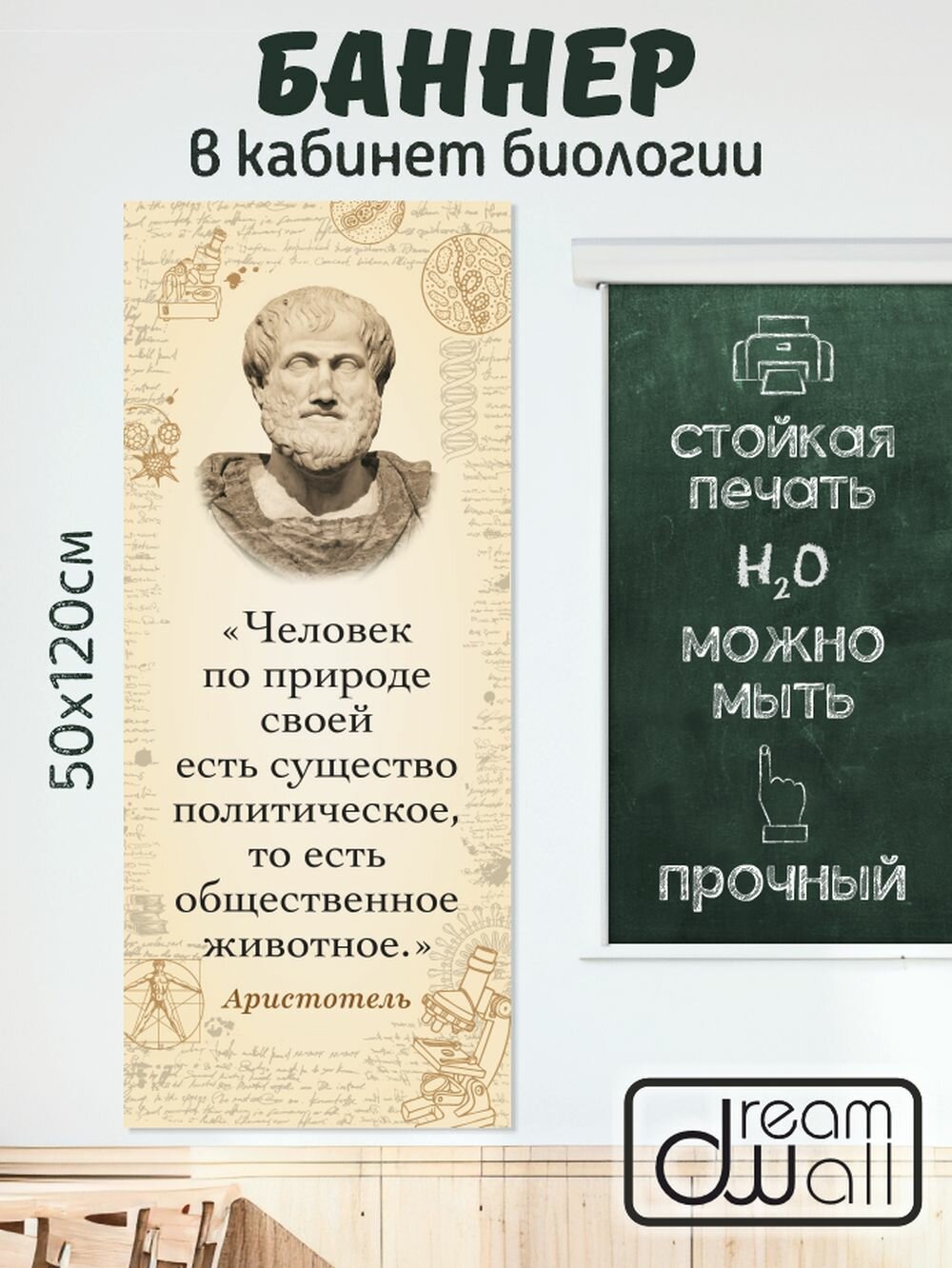 Плакат-баннер в профильный кабинет Аристотель