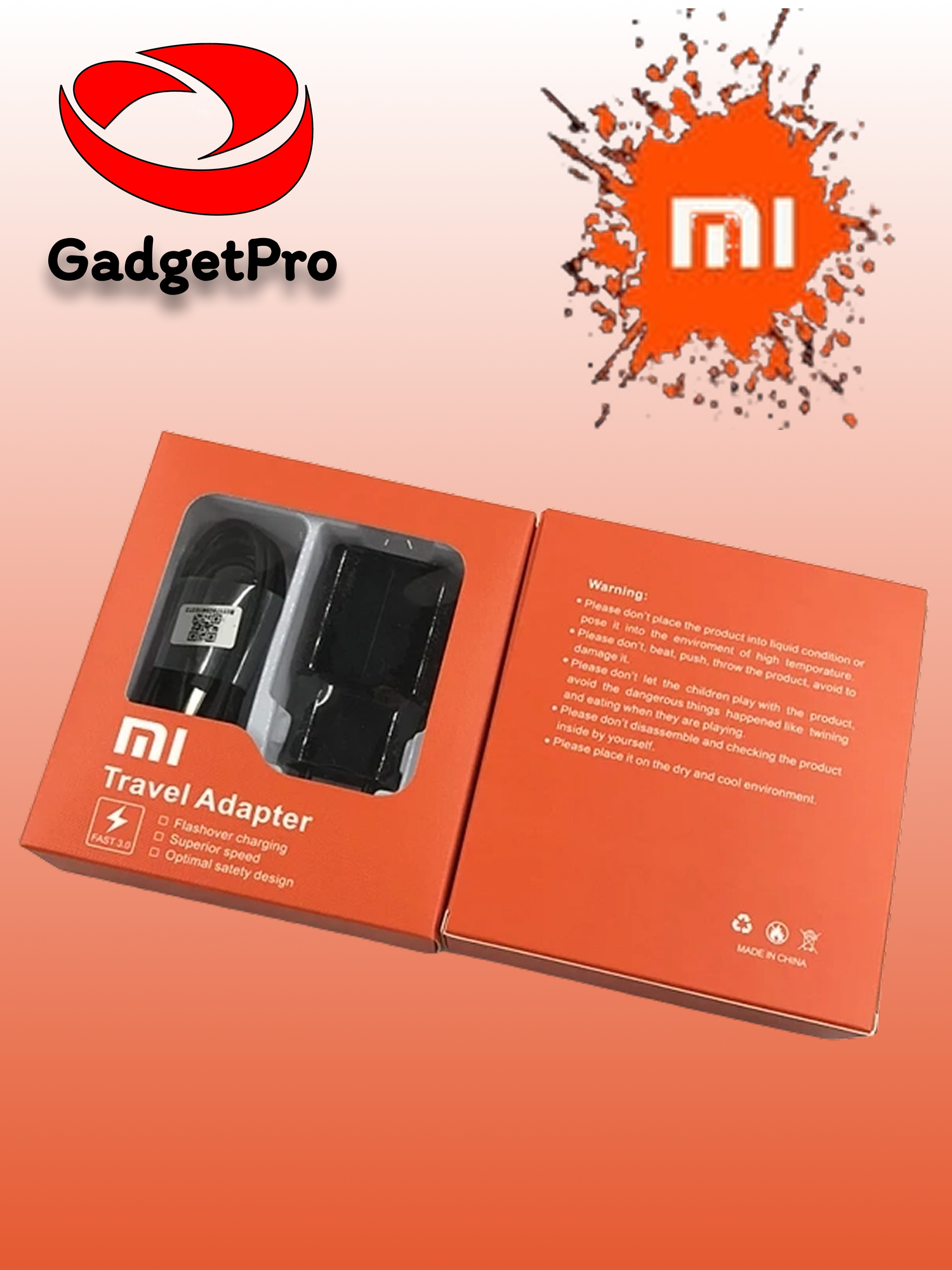 Зарядное устройство Xiaomi Adaptor MDY-10-EF QC 3.0, мощность 18Вт, оригинальное, чёрный