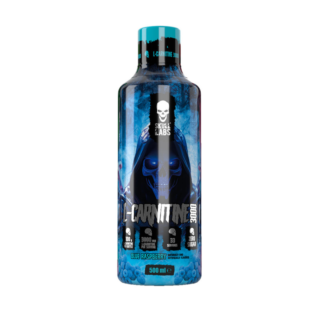 L carnitine от Skull labs жиросжигатель 33 порций каждая порция 3000 мг. Синяя малина