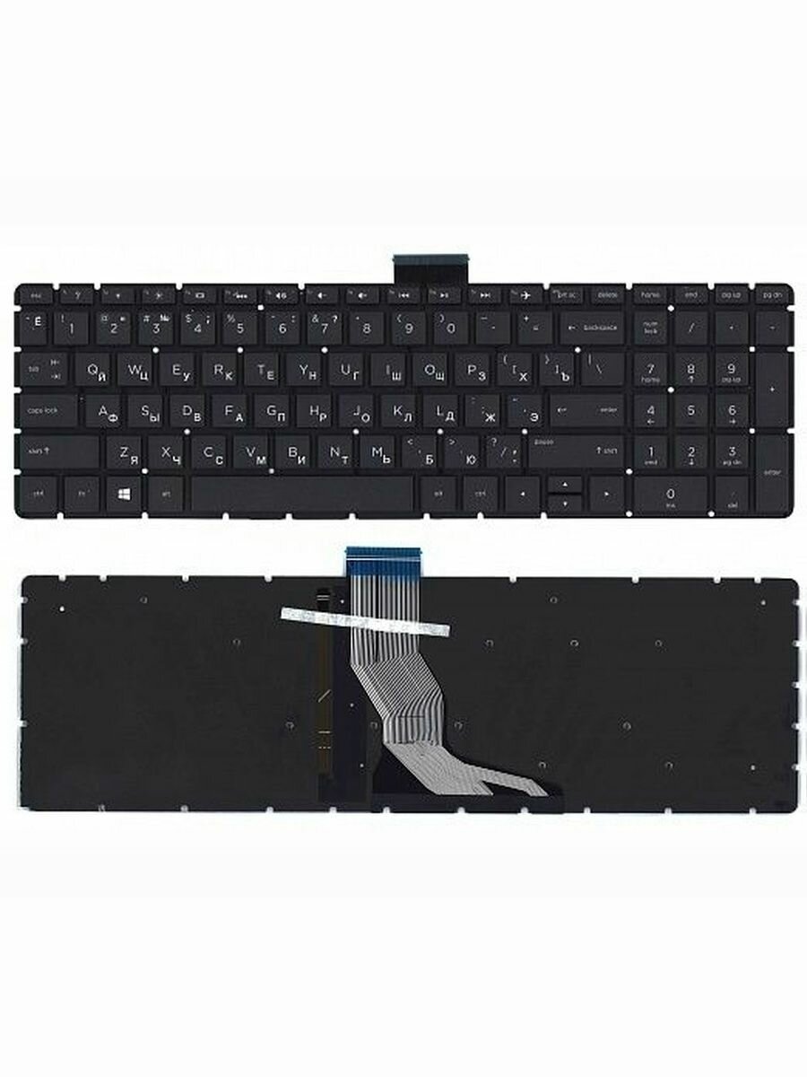 Клавиатура для ноутбука HP Pavilion 15-bs, 15-bw, черная, с подсветкой