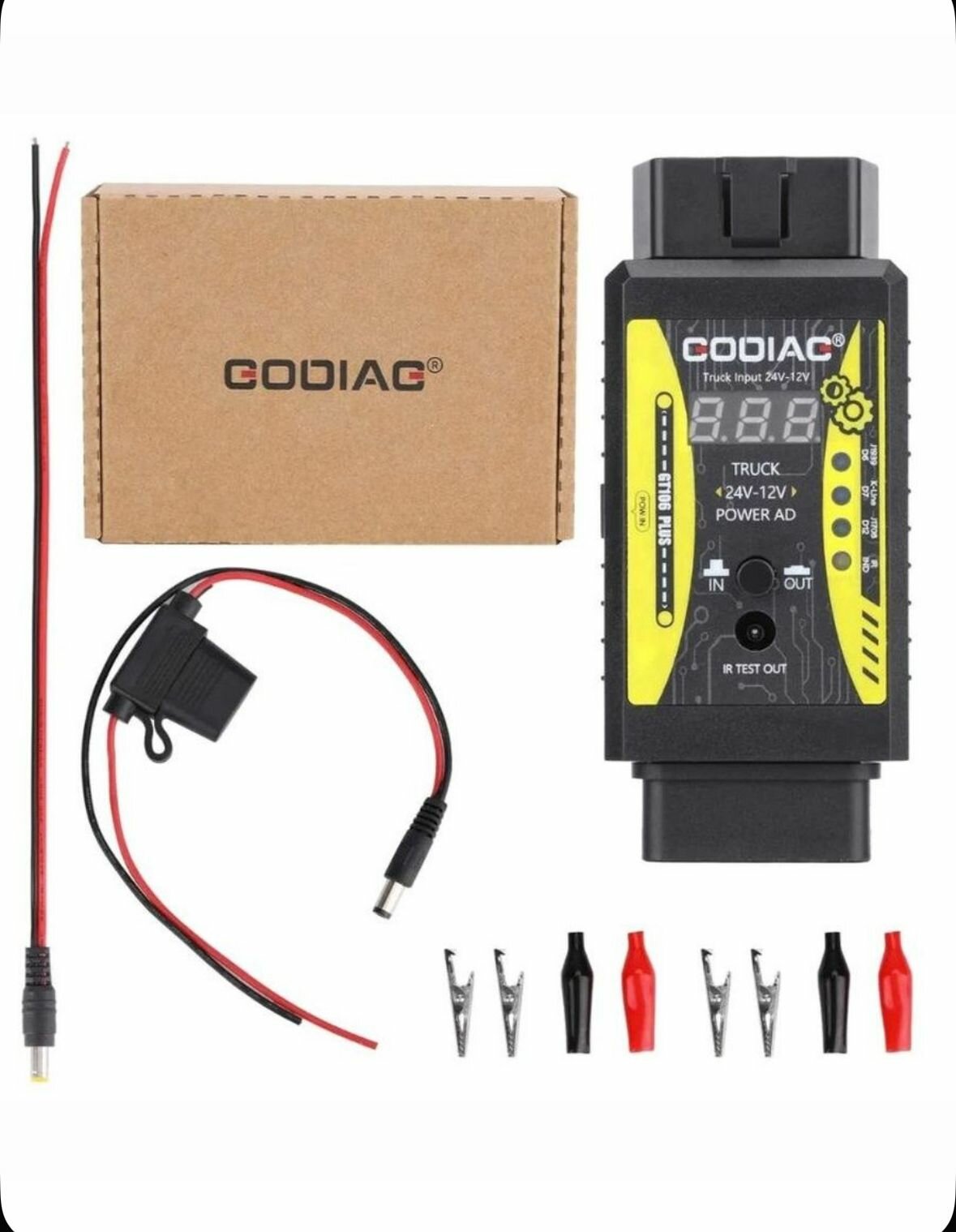 Конвертер преобразователь 24 /12 В для грузовиков obd 2