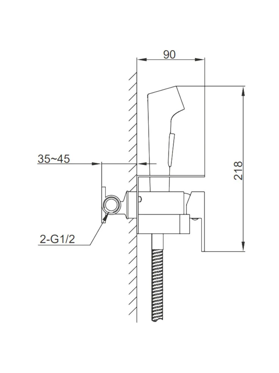 Гигиенический душ с бумагодержателем FRAP F2076 — фото 1