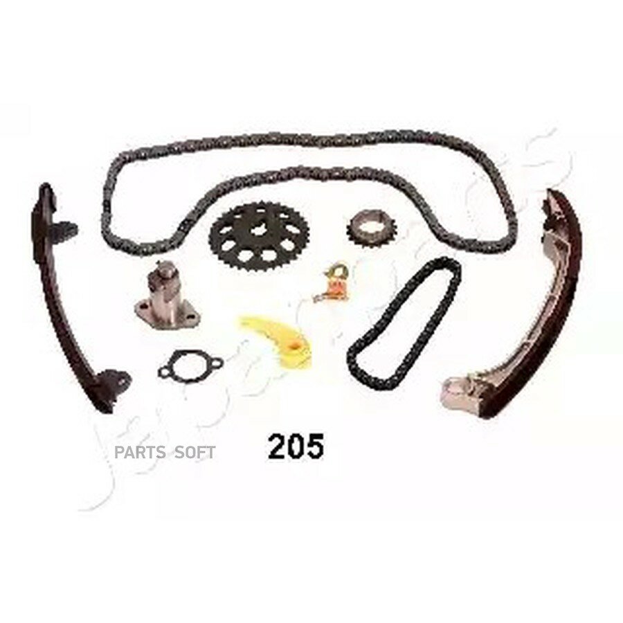 Комплект цепи ГРМ TOYOTA AVENSIS, CAMRY, PREVIA, RAV4 2.0/2.4/3.0 01-13 от официального дистрибьютора, производитель - JAPANPARTS, артикул KDK205