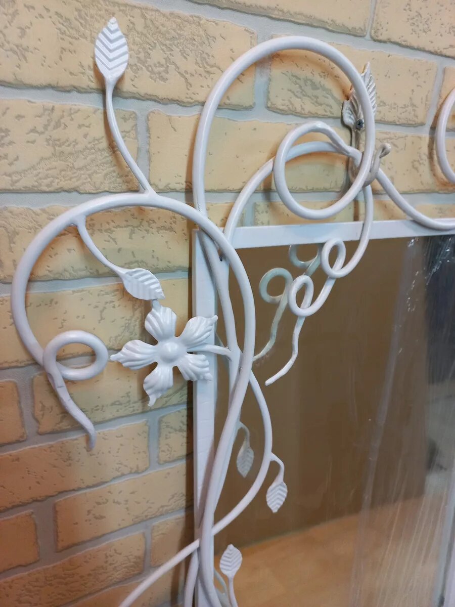 Кованое обрамление для зеркала, Студия кованой мебели Нива, цвет белый — фото 1