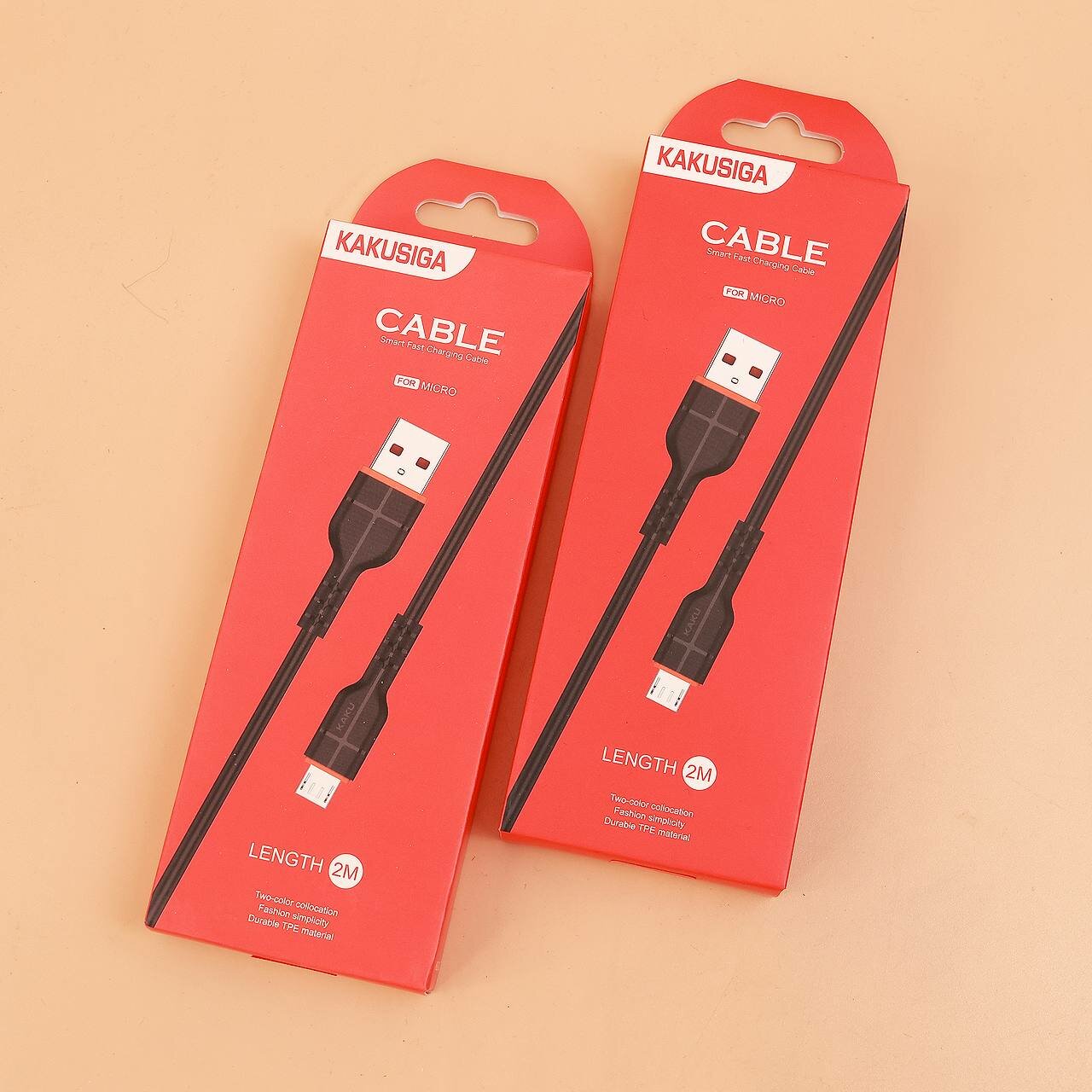 Кабель USB KAKUSIGA KSC-300 Micro USB V8, быстрая зарядка и передача данных, черный