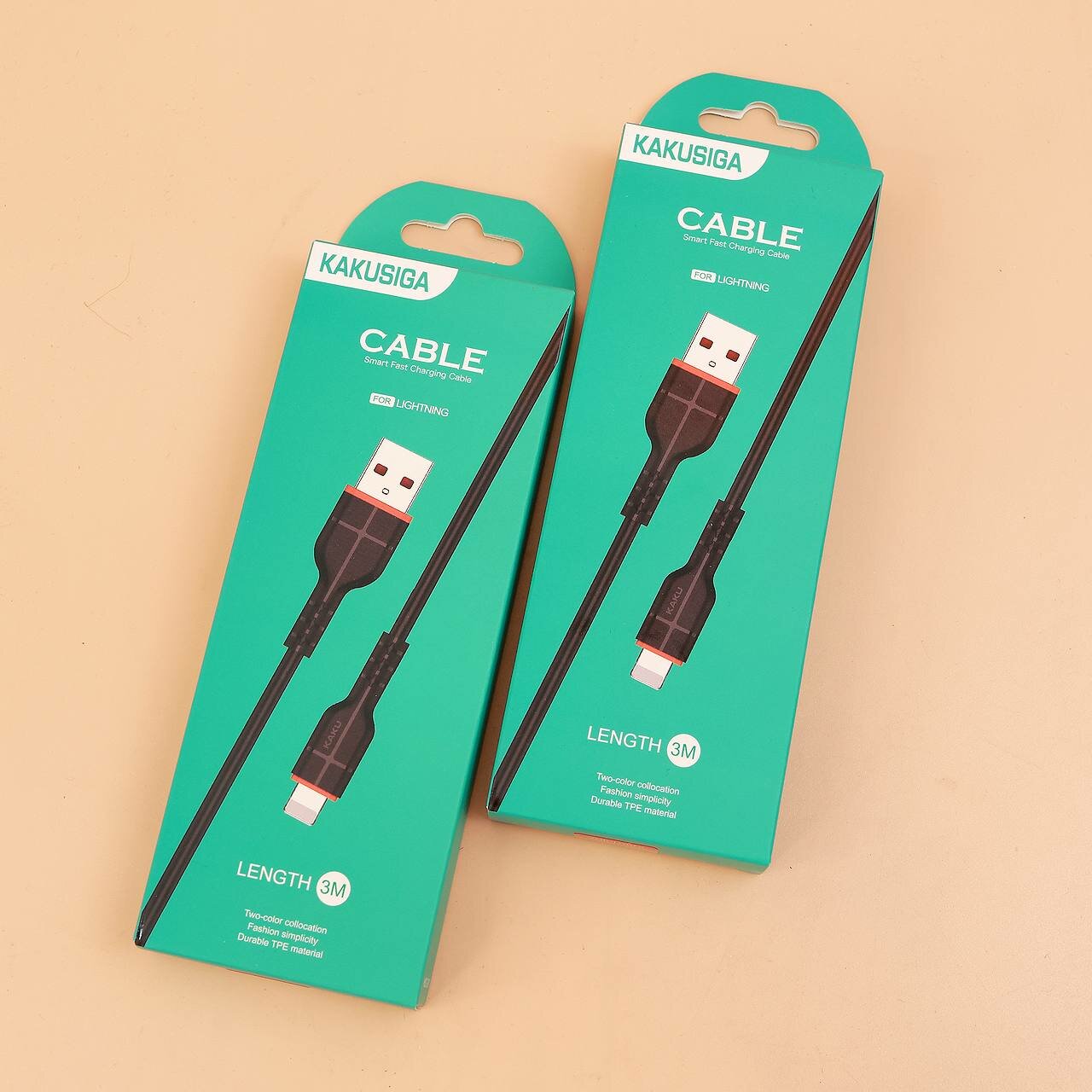 Кабель USB KAKUSIGA KSC-301 Lightning для iPhone, черный, прочный, для быстрой зарядки и синхронизации данных