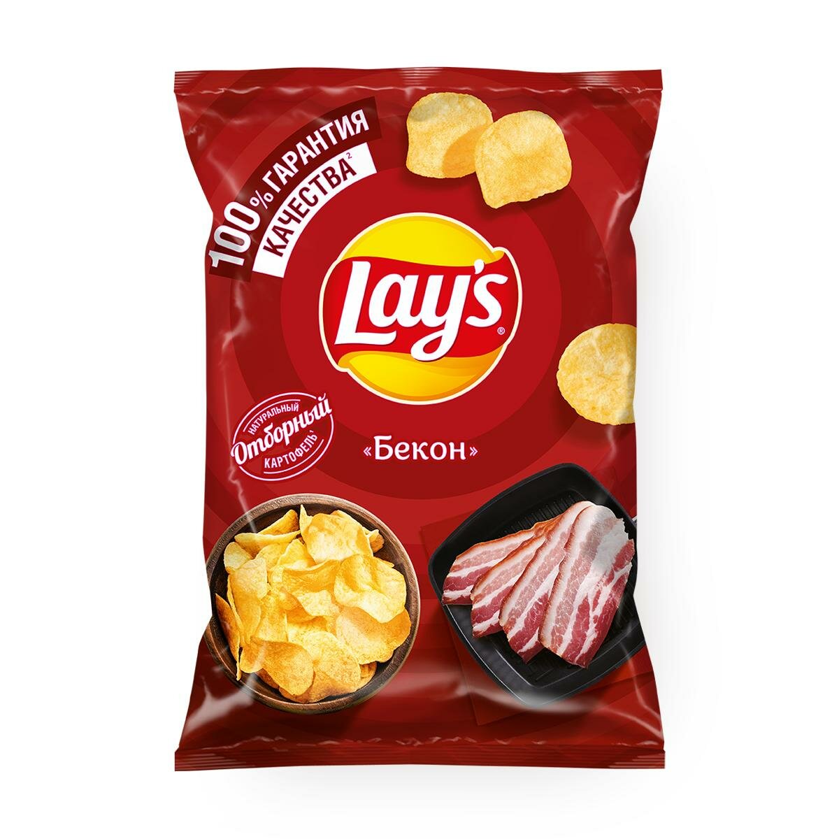 Чипсы Lay's со вкусом бекона, картофельные, без ГМО, 70 граммов, 1 упак.