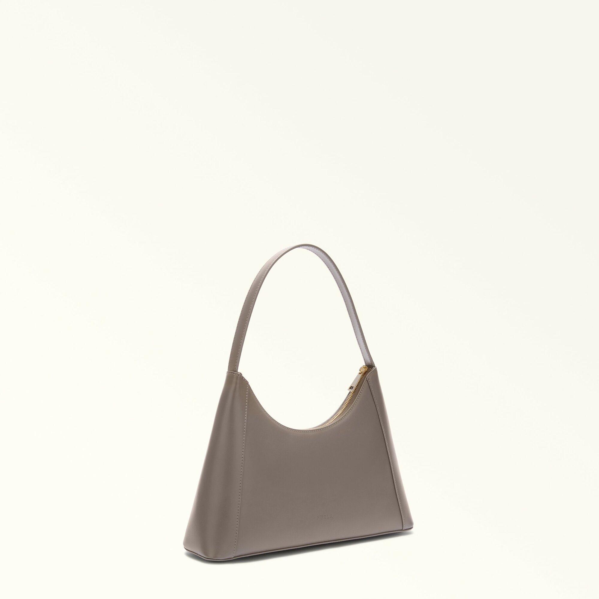 Сумка FURLA FURLA DIAMANTE S SHOULDER BAG, фактура гладкая, серый — фото 1