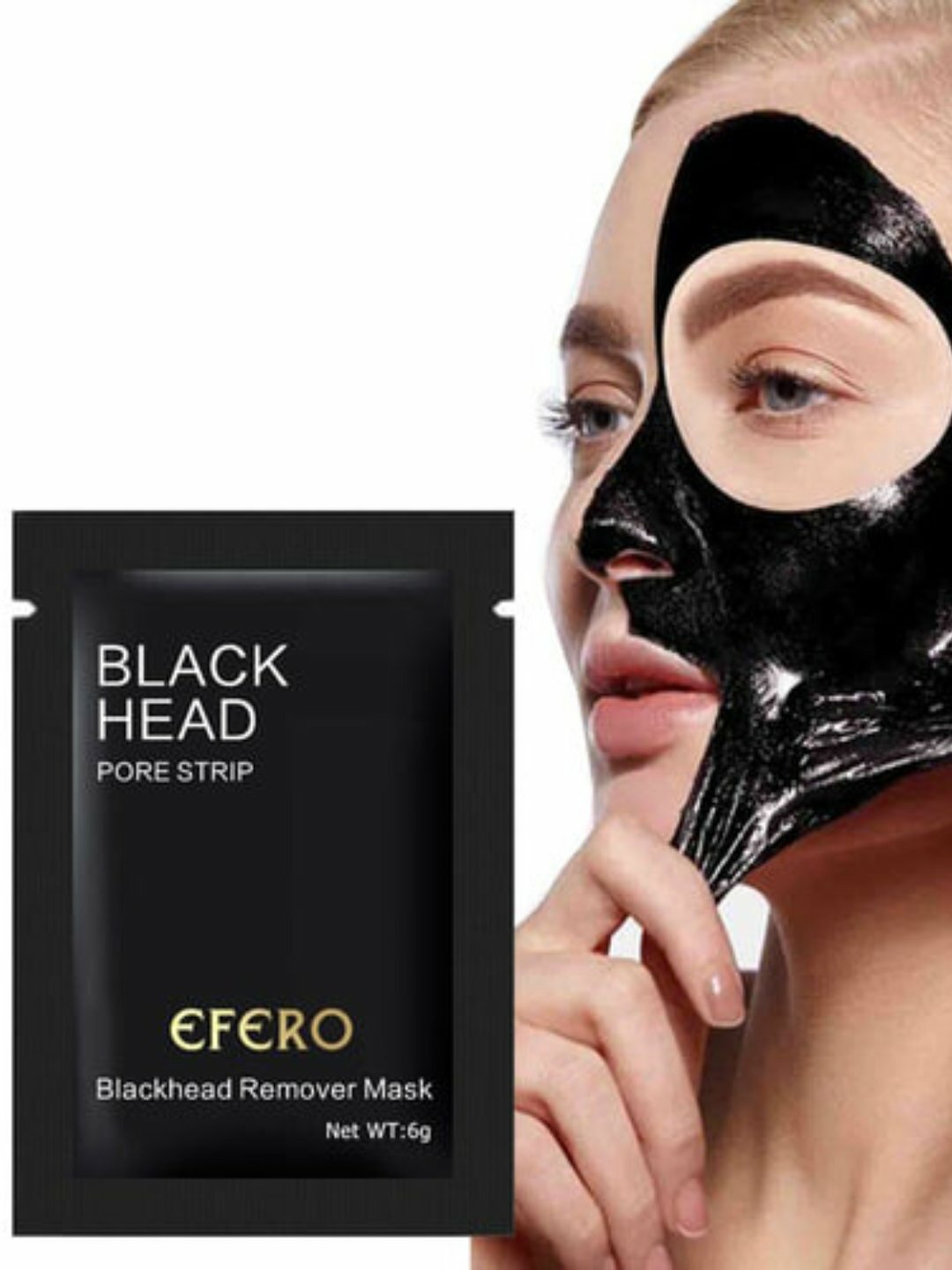 Маска-плёнка для удаления чёрных точек EFERO | Очищающая поры маска для лица с углём
