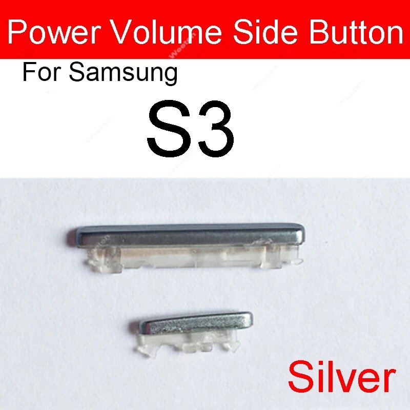 Для Samsung Galaxy S3 i9300 S7 Edge J5 J7 2016 J510 J710/J3 J5 J7 2017 J730 J530 J330 Громкость включения и выключения Боковая кнопка Ключ S3 i9300 Silver