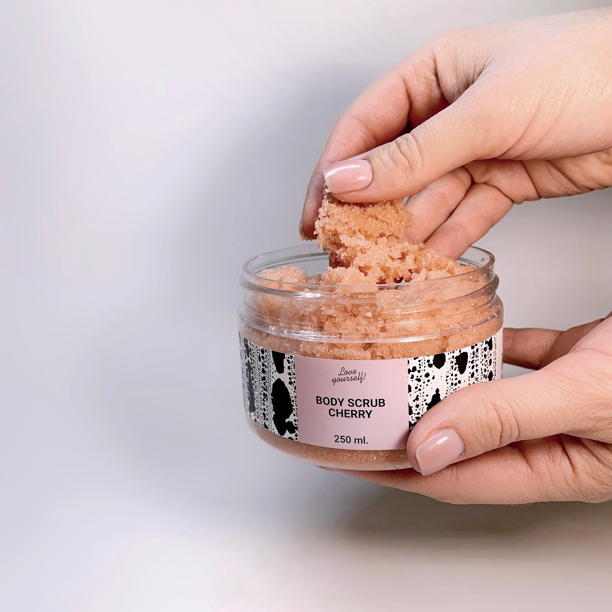 Скраб для тела KAMI Love Cherry, 100 % натуральный, питательный, 250 гр — фото 1