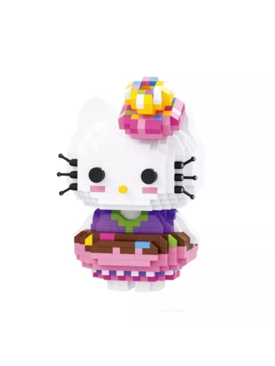 Конструктор Balody "3D-Kitty Котенок на Пляже"-BA210571, розовый, 757 деталей
