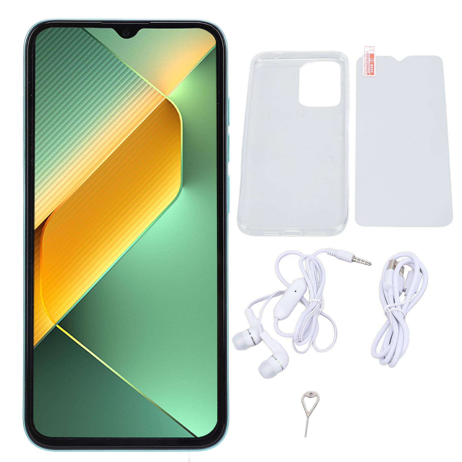 Смартфон на Android 10, 6.28 дюйма, 1440x3200, 8 ГБ ОЗУ, 64 ГБ ПЗУ, 8 Мп камеры, Dual SIM, зеленый