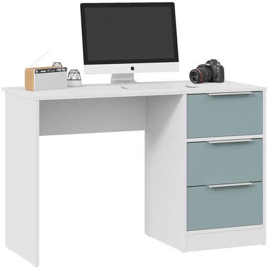 Стол письменный Трия Марли Тип 1 Белый/Серо-голубой