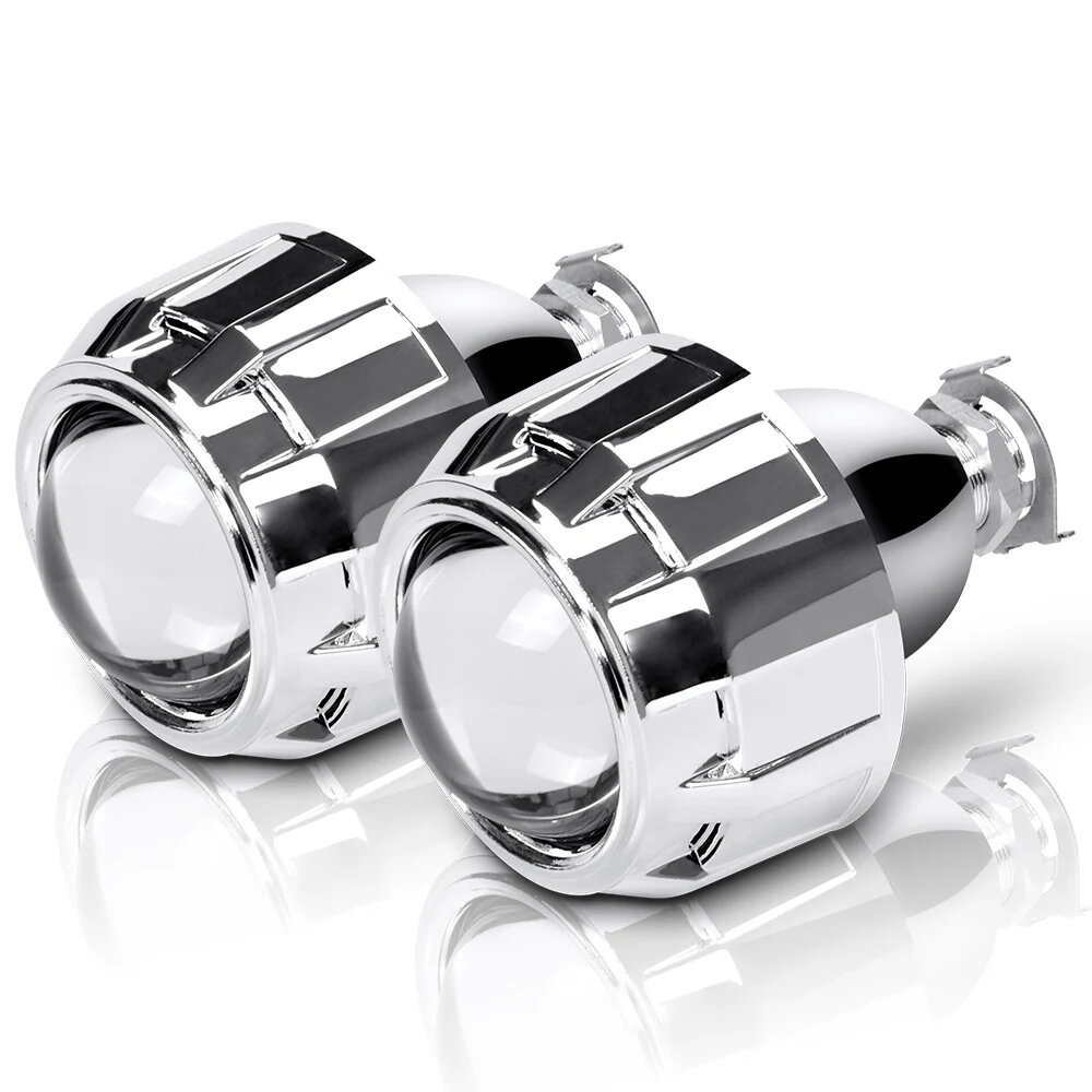 Автомобильные биксеноновые линзы проектора HID 25-дюймовые биксеноновые линзы для стайлинга фар с адаптером H4 H7 используют лампы H1 дальнего ближнего света