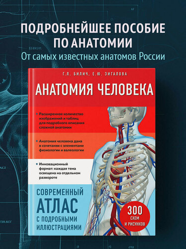 Изображение товара Билич Г. Л, Зигалова Е. Ю. Анатомия человека. Современный атлас с подробными иллюстрациями