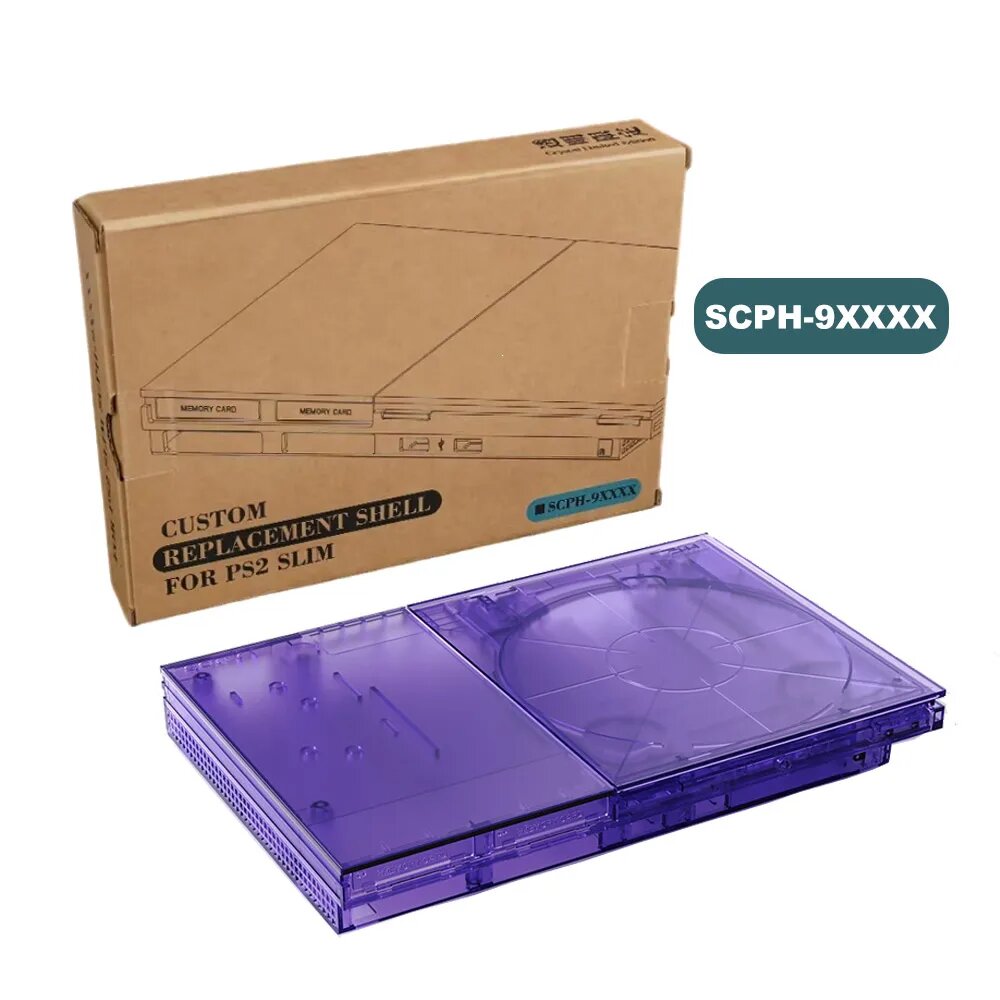 Чехол для PS2 Slim, прозрачный фиолетовый (9XXXX-Tran Purple)