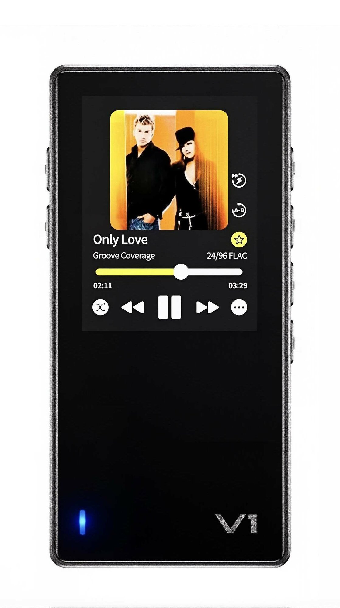 MP3-плеер TempoTec V1, Hi-Res, с усилителем, экран, металлический корпус, черный