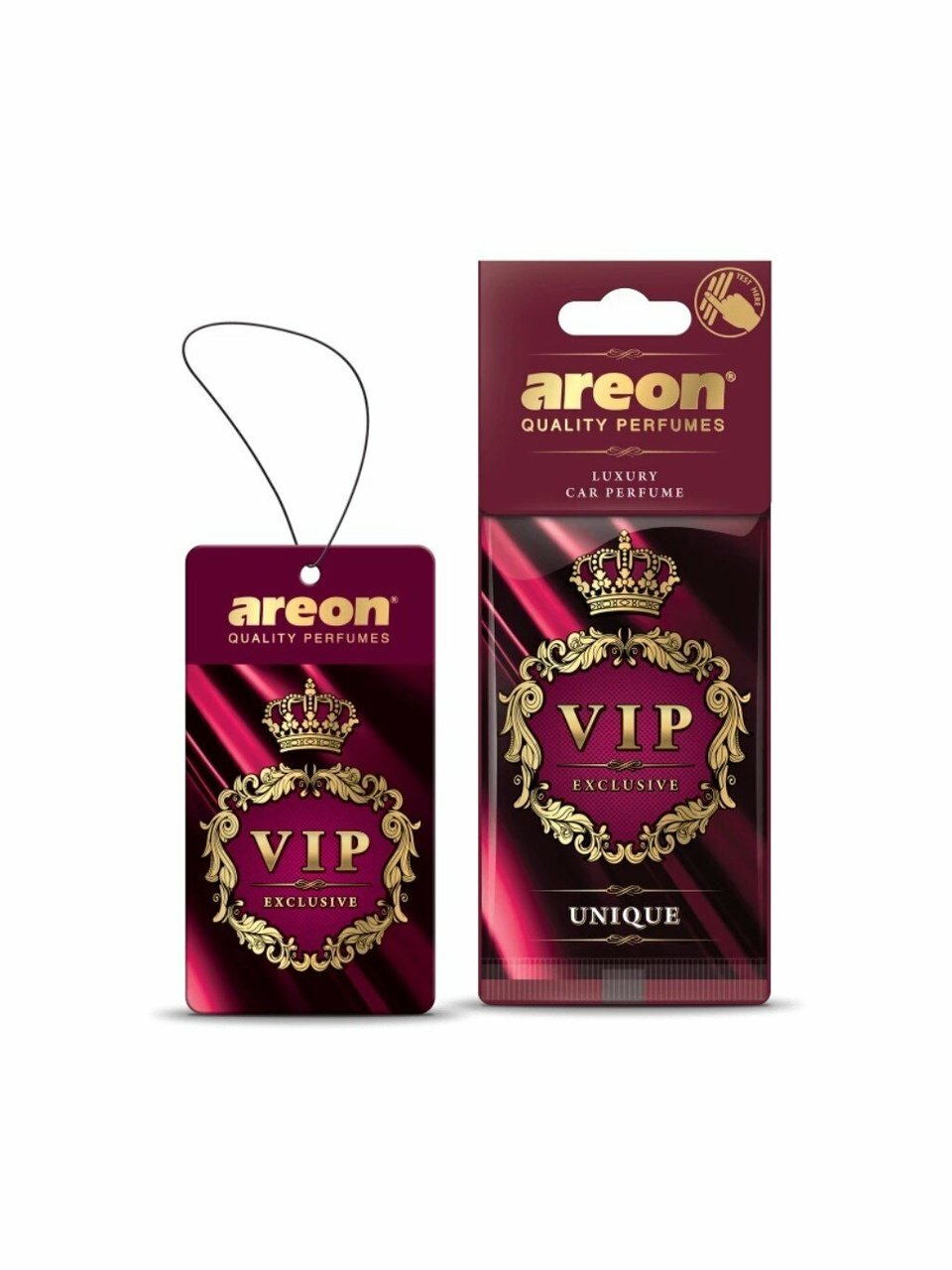 Ароматизатор в машину Areon VIP Unique, сухой подвесной, бордовый, 704-VIP-05