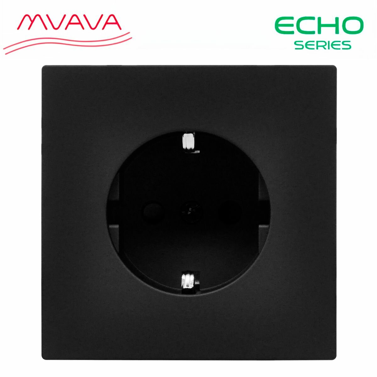 Механизм розетки echo (без рамки) 16А цвет черный