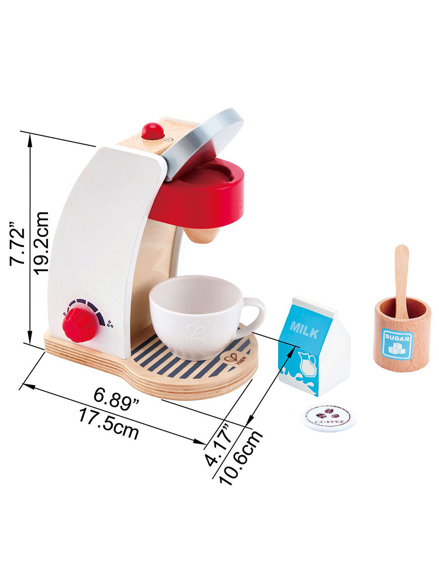 Игрушечная детская кофемашина Hape "Моя кофемашина", E3146_HP — фото 1