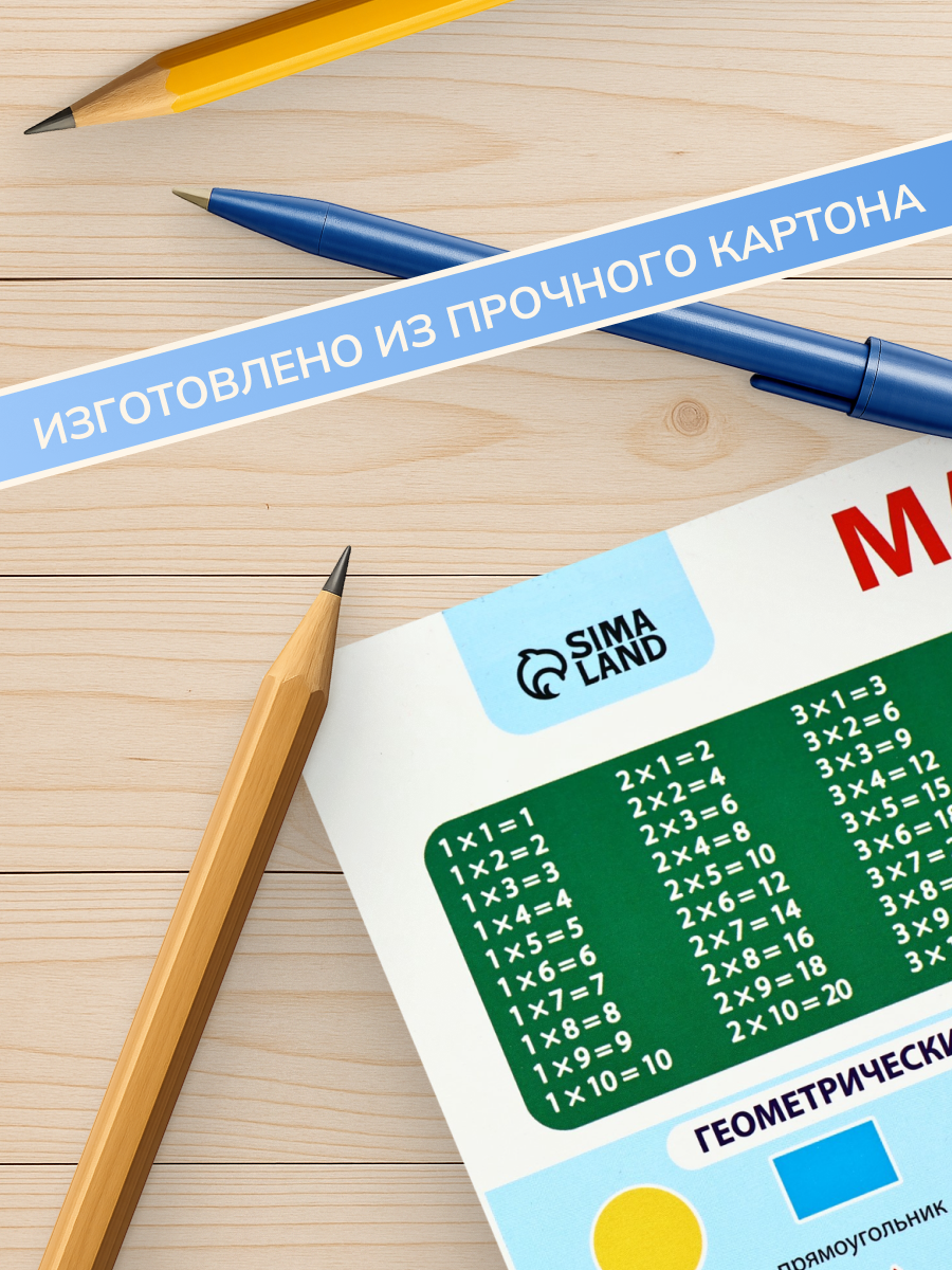 Набор обучающих плакатов «Русский язык, математика и английский язык 1-4 класс» 3 в 1, А3 — фото 1