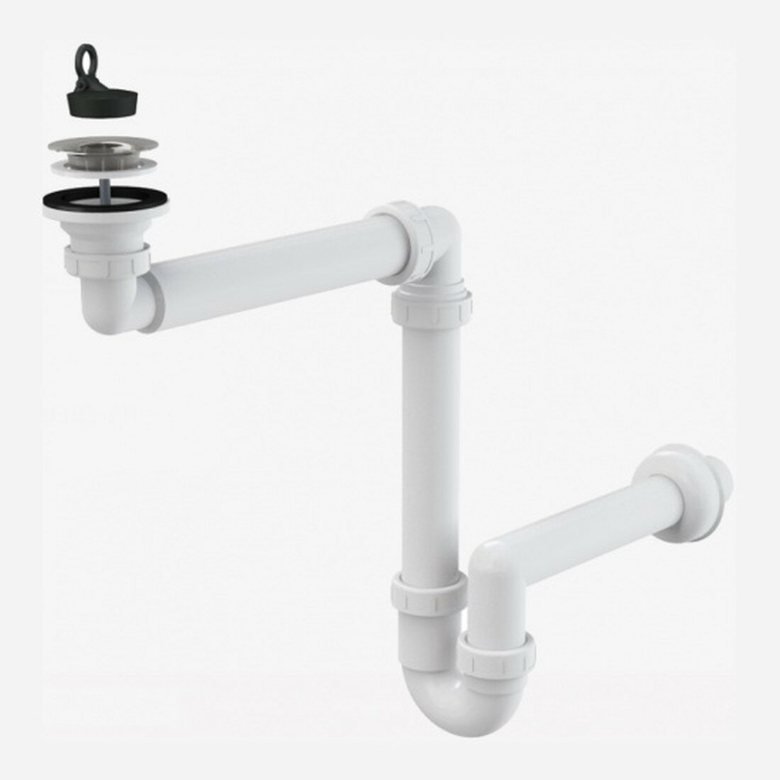 Сифон Alcadrain AlcaPlast A413 полипропилен высота 399 мм